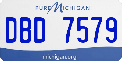 MI license plate DBD7579