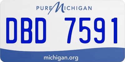 MI license plate DBD7591