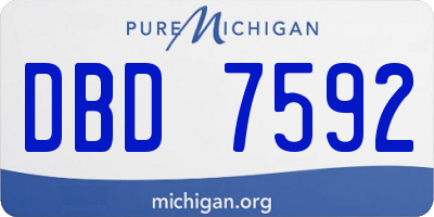 MI license plate DBD7592