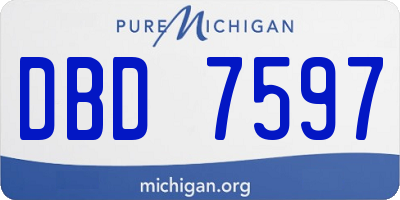 MI license plate DBD7597