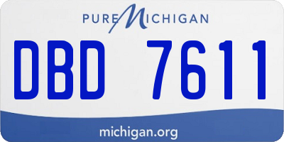 MI license plate DBD7611