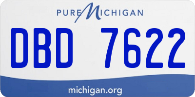 MI license plate DBD7622
