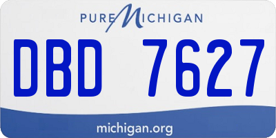 MI license plate DBD7627