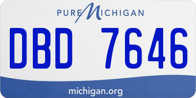 MI license plate DBD7646