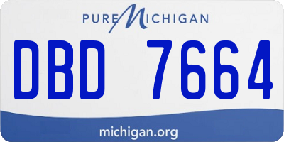 MI license plate DBD7664