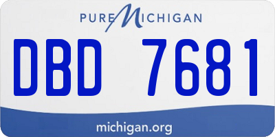 MI license plate DBD7681