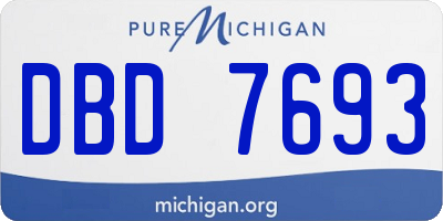 MI license plate DBD7693