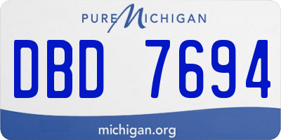 MI license plate DBD7694
