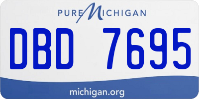 MI license plate DBD7695