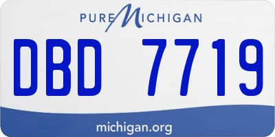 MI license plate DBD7719