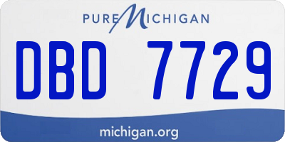 MI license plate DBD7729