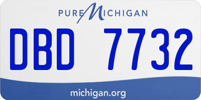 MI license plate DBD7732
