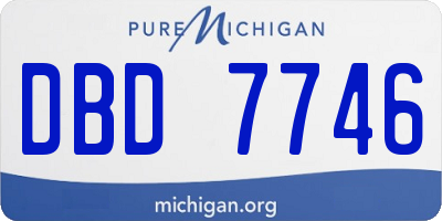 MI license plate DBD7746
