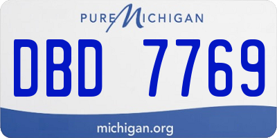 MI license plate DBD7769
