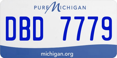 MI license plate DBD7779