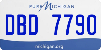 MI license plate DBD7790