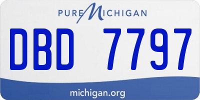 MI license plate DBD7797