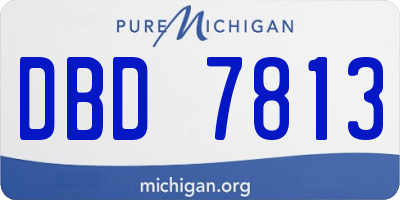 MI license plate DBD7813