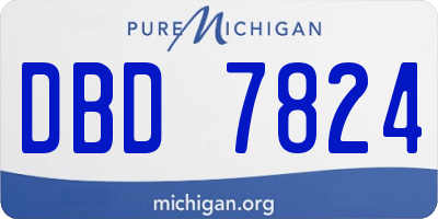 MI license plate DBD7824