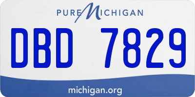 MI license plate DBD7829