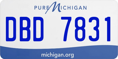 MI license plate DBD7831