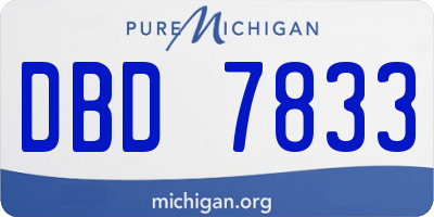 MI license plate DBD7833
