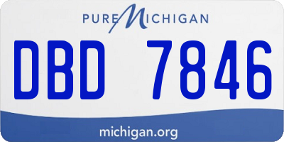 MI license plate DBD7846