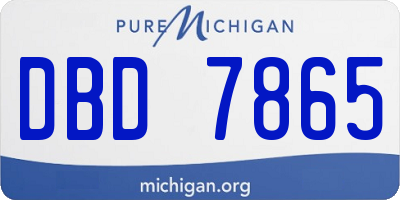 MI license plate DBD7865