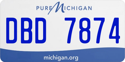 MI license plate DBD7874