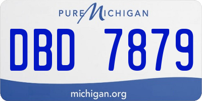MI license plate DBD7879
