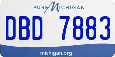 MI license plate DBD7883