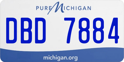 MI license plate DBD7884