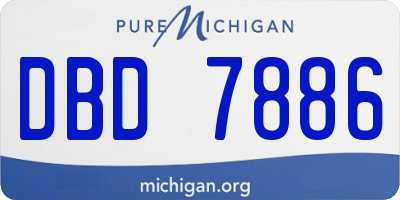 MI license plate DBD7886