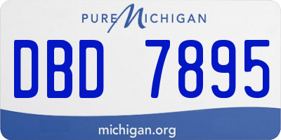MI license plate DBD7895