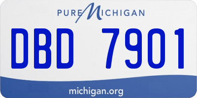 MI license plate DBD7901