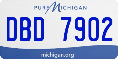 MI license plate DBD7902