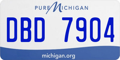 MI license plate DBD7904