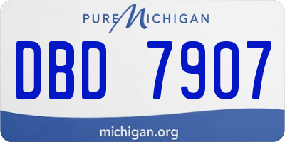MI license plate DBD7907