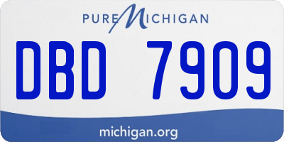MI license plate DBD7909