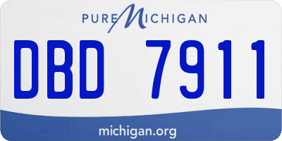 MI license plate DBD7911