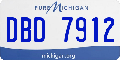MI license plate DBD7912