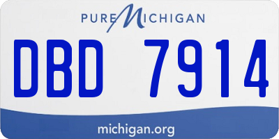 MI license plate DBD7914