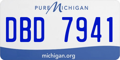 MI license plate DBD7941