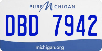 MI license plate DBD7942