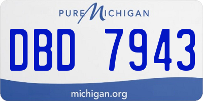 MI license plate DBD7943