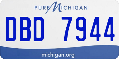 MI license plate DBD7944