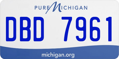 MI license plate DBD7961