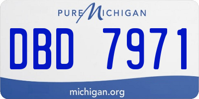 MI license plate DBD7971