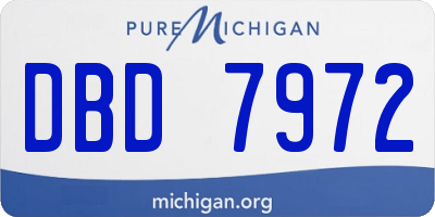 MI license plate DBD7972