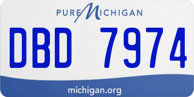 MI license plate DBD7974